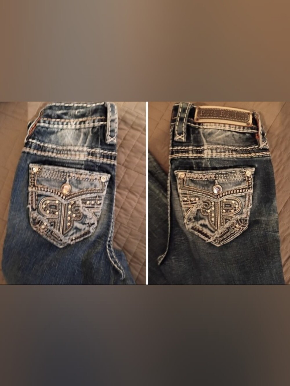 Rock Revival Semah Mid-Rise Boot Stretch Ripped Jeans Ladies Size 24 - Picture 5 of 16